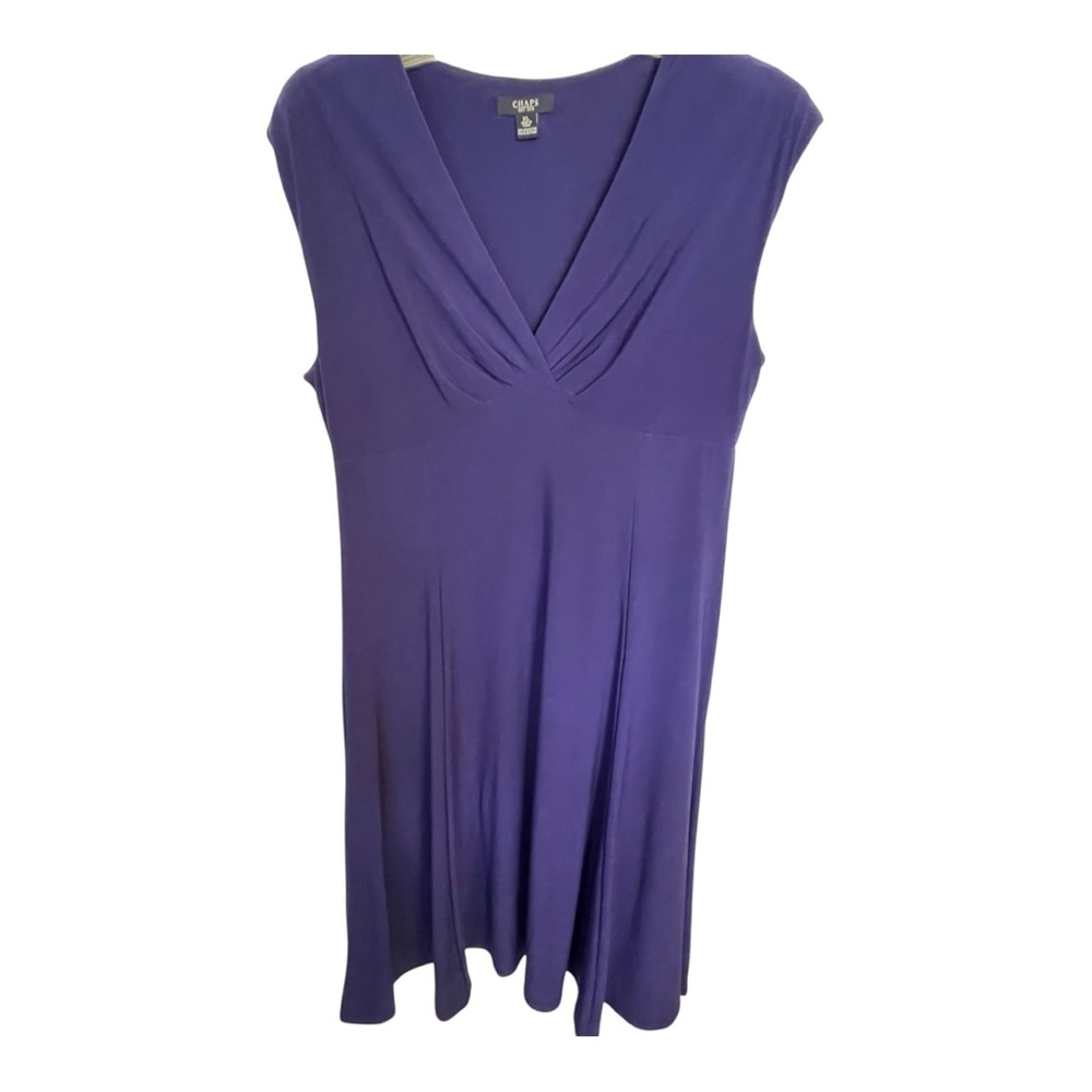 Chaps Deep Blue Cap Sleeve Dress